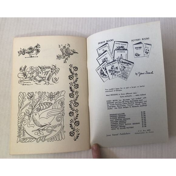 Vintage 1959 Designs Galore Book Jane Snead People Floral Crafts Illustrations - Picture 9 of 12